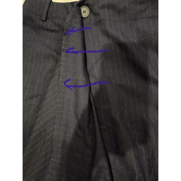 Zara Women Midi Skirt Small Black Pinstriped handkerchief Asymmetric High Low - Picture 7 of 14